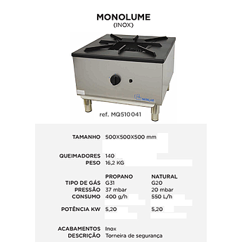 Trempe Monolume 1/140 Turbo Inox 500X500X500Mm Menlar       