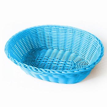 Cesta Sintetica Oval 23X17X8Cm Azul Turquesa                