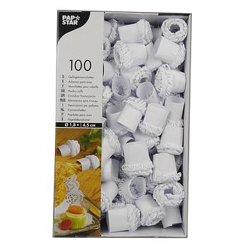 Papilotes Para Aves Ø1,8 Cm 4,5 Cm Branco 100 Unid Papstar  