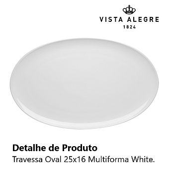 Travessa Oval 25X16 Cm Multiforma White                     