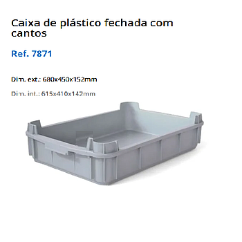 Caixa Ind. Empilhavel C/Cantos Cz 680X450X152Mm             