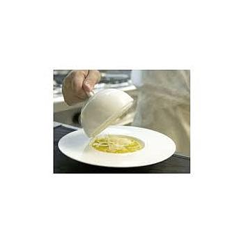 Tampa Prato Gourmet 25Cm Saturno Branco Costa Verde         