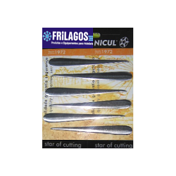 Espeto Para Caracois Inox Espalmado C/Curva 6 Unid.         
