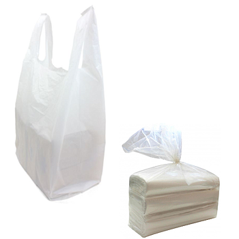 Saco Asas Branco 52X55Cm 5Kg 0.55 Micrones                  