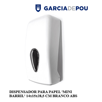 Dispensador Para Rolo "Mini Barril" 29X14X16 Cm Blanco Abs  