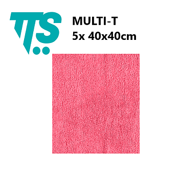 Pano Multi-T Microfibras (5 De 40X40Cm) Vermelho            