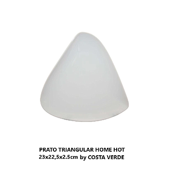 Prato Triangular  Pequeno Porcelana Br. (Home Hot)          