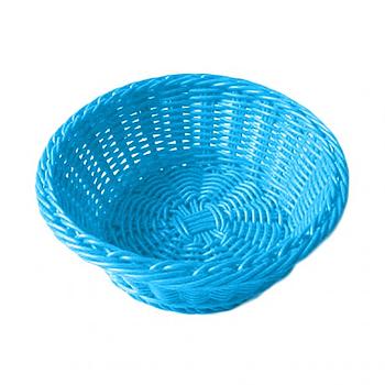 Cesta Simil-Minbre Redonda 20X8Cm Azul Turquesa             