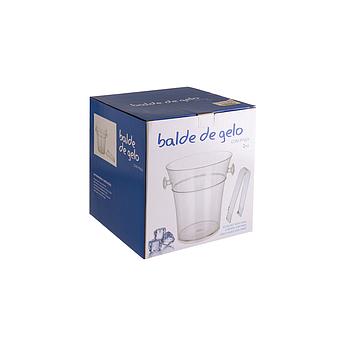 Balde Gelo Policarbonato C/Pegas 3.5Lt+Pinça 16.5Cm         