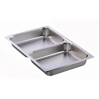 Conteiner Inox Gn 1/1 Dividido 2 Cubas H-65Mm               