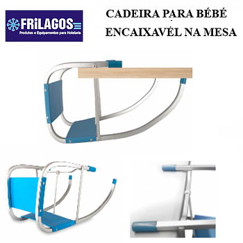 Cadeira De Bebe P/Encaixar Mesa Pvc/Aluminio                