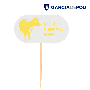 Pick Amarelo Carne No Ponto 7,5 Cm 100 Unidades             