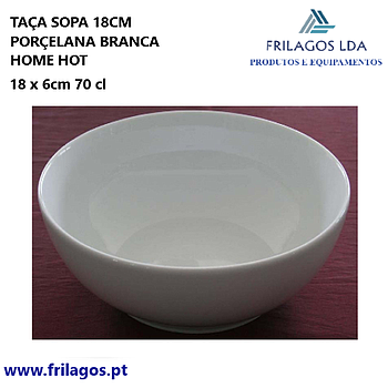 Taça De Soupa 18Cm Porc. Branca Home Hot                    