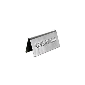 Placa De Reservado Inox 12 X 6 Cm                           