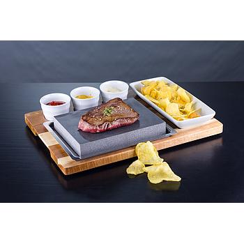 Bife Na Pedra 20X15X3Cm C/4 Pcs Porcelana                   