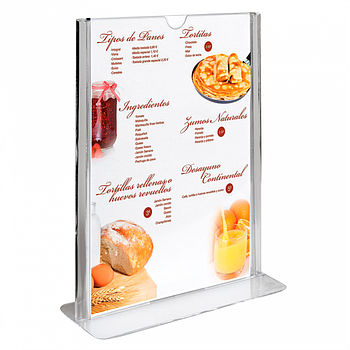 Porta-Menus De Mesa Din-A4 21X29,7Cm Transparente Ps        