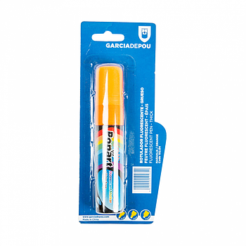 Marcador Fluorescente Grosso Laranja Feltro                 