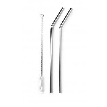 Conjunto De 4 Palhinhas Inox + Escova De Limpeza Ibili      