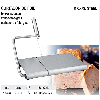 Cortador De Foie-Gras Inox 21X13Cm  Ibili                   