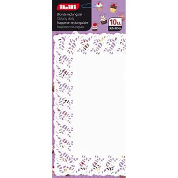 Naperons Rectangulares Papel 30X39Cm (10 Uds)  Ibili        