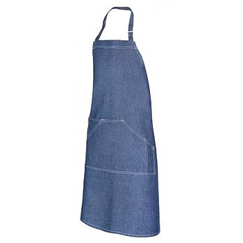 Avental Denim Com Peito Azul Escuro Velilla                 