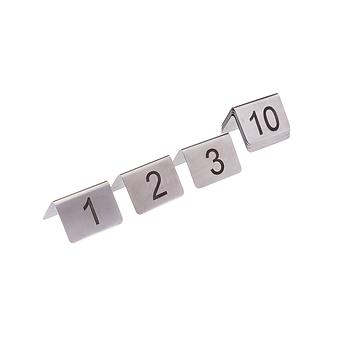 Placas Numéricas Inox   De 1-10                             