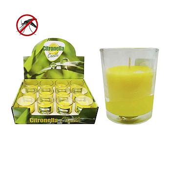 Vela Citronela Anti-Mosquito Copo De Vidro 6Cmx5Cm          