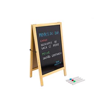 Placard Menu Duas Frentes Natural 86X51Cm                   