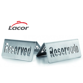 Placa Inox Reservado-Reserved 5X12Cm Lacor                  
