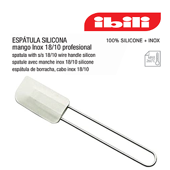 Espatula De Silicone Com Cabo Inox 36Cm Ibili               