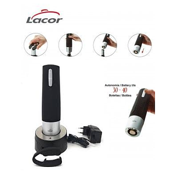 Saca Rolhas Electrico A Bateria C/Base Carregador 18W Lacor 