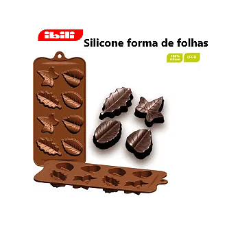 Forma Para Bombons Em Silicone Folhas Ibili                 