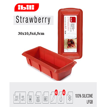 Molde Strawberry Silicone Cake 30X10,5X6,5Cm Ibili          