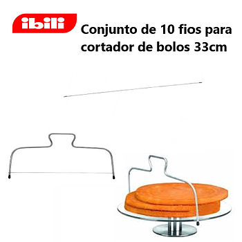 Conjunto De 10 Fios P/Cortador De Bolos Inox Com 33Cm Ibili 