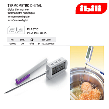 Termometro Digital -50/+300ºc  20Cm Ibili                   