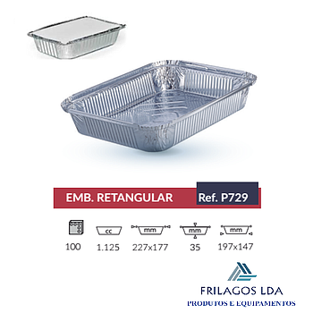 Embalagem De Aluminio C/Tampa 1125Ml 100 Unidades           