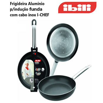 Frigideira Aluminio Cabo Inox P/Induç. 28X8,1Cm I-Chef Iblli