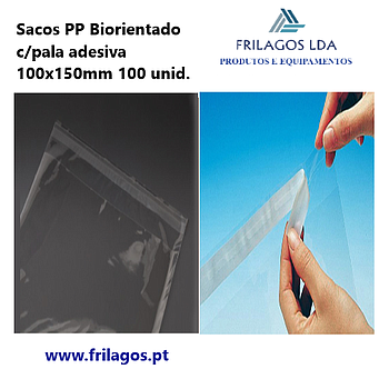 Saco Polipropileno C/Pala Adesiva 100X150Mm  100 Unidades   