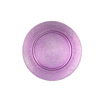Prato C/Relevo Vidro Pente Cor Violeta  Ø32Cm               