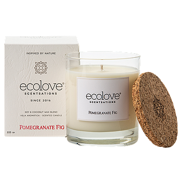 Vela Aromática Pomegranate Fig 225Gr Ecolove                