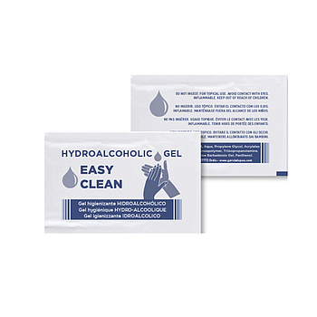 Gel Hidroalcoólico Easy Clean 2,5Ml 4,5X7Cm 250 Unid.       