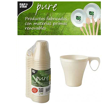 Chavena De Café, C-Pla Pure 0,08Lt 6X5,7Cm Natura  25 Unid  