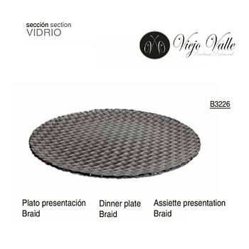 Prato De Apresentação  32Cm  Prata Braid Viejo Valle        