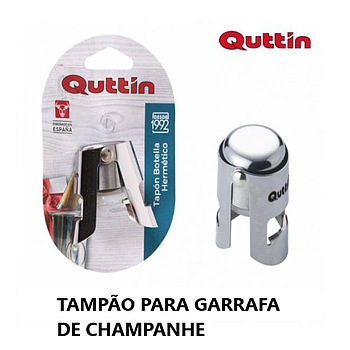 Tampão Inox Para Garrafa De Champanhe Quttin                