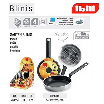 Frigideira Blinis Aluminio  Indução 14Cm Ibili              