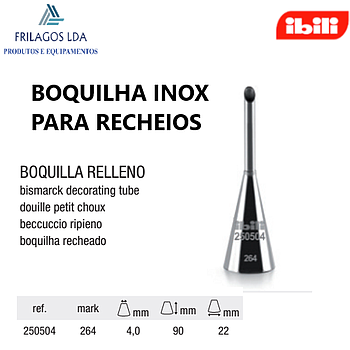 Boquilha Inox Para Recheios 4X90Mm Ibili                    