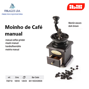 Moinho De Café Manual Castanho 10X10Cm Ibili                