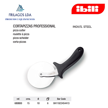 Corta Pizzas Profissional Diametro 10Cm Inox  Ibili         