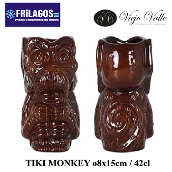 Tiki Monkey Ø8X15Cm / 42Cl  Viejo Valle                     