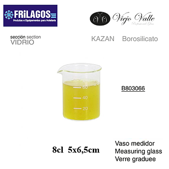 Copo Medidor Borosilicato 8Cl 5X6,5Cm Viejo Valle           